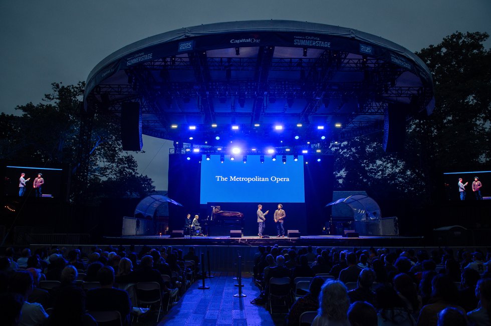 Metropolitan Opera Summer Recital Series performers on stage at Rumsey Playfield Central Park SummerStage