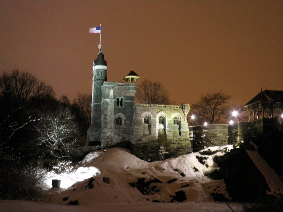Belvedere Castle on Wintery Night