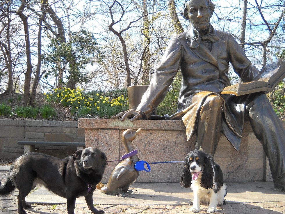 Hans Christian with dogs