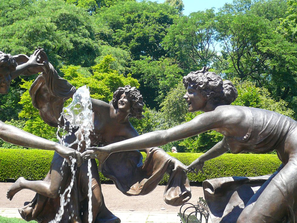 The Conservatory Garden fountain