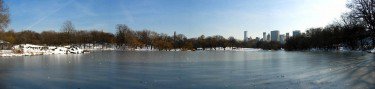 Frozen lake panorama