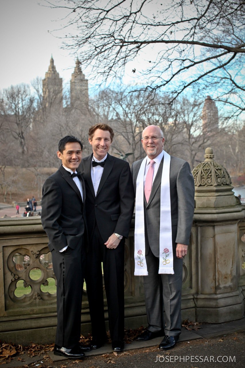 Andy and Steve Wed at Bethesda Terrace by Rev. Will