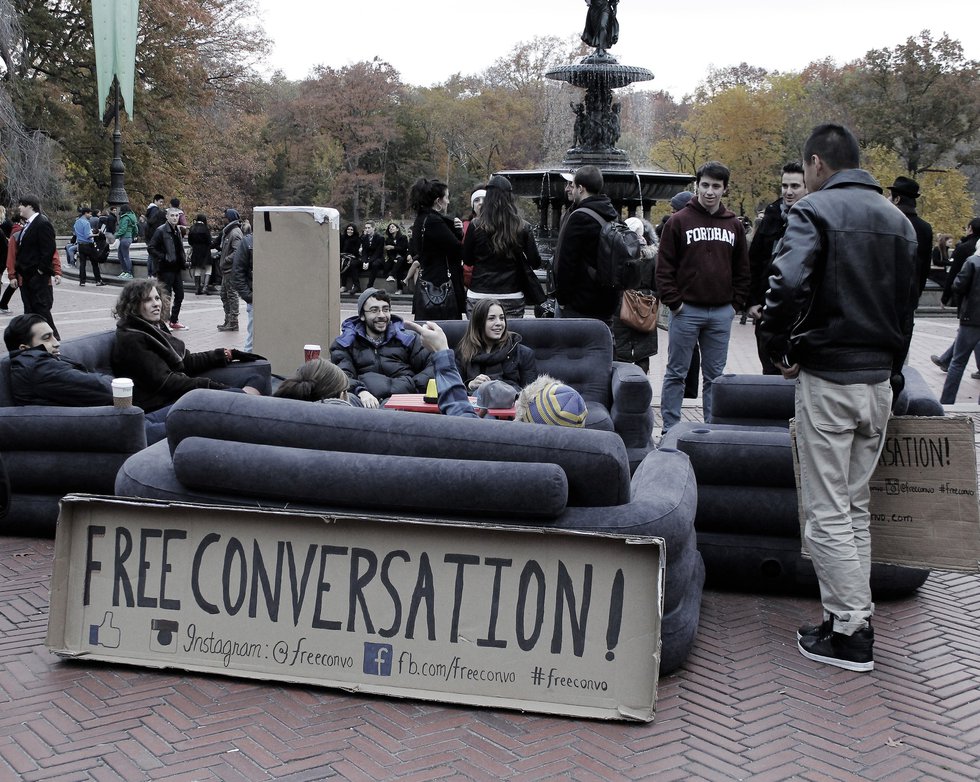 Free Conversation in Central Park