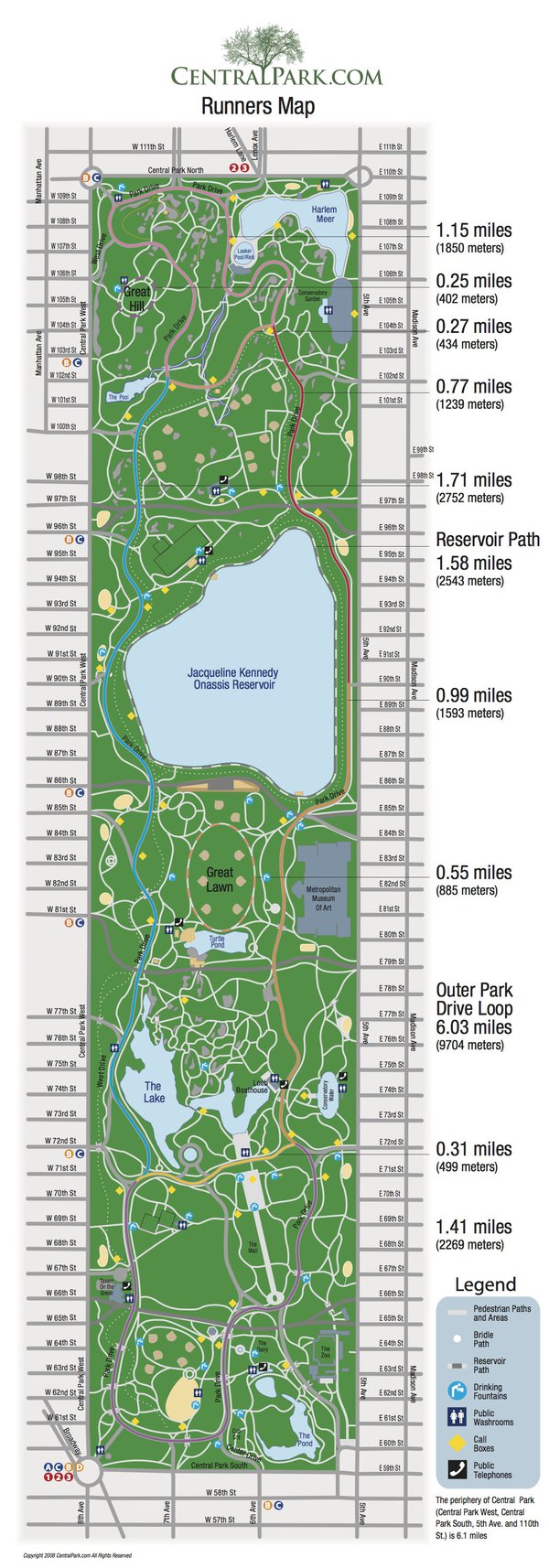Running Map of Central Park