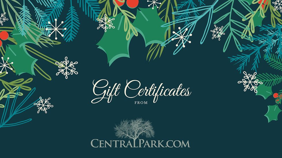 Gift Certificates Holiday